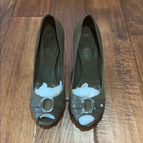 DIOR GREEN/GREY HEALS SIZE 38 - Picture 1 of 6